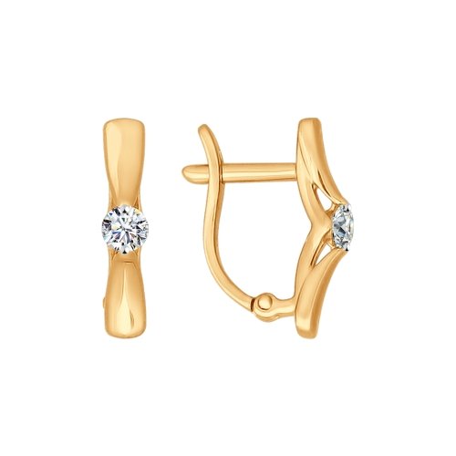 Серьги SOKOLOV - Золото 585, Swarovski (арт. 81020217)
