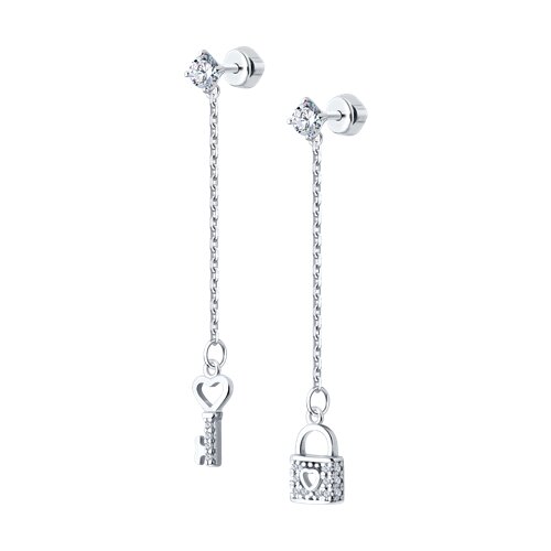 Серьги SOKOLOV - Серебро 925, Фианит (арт. 94026416)