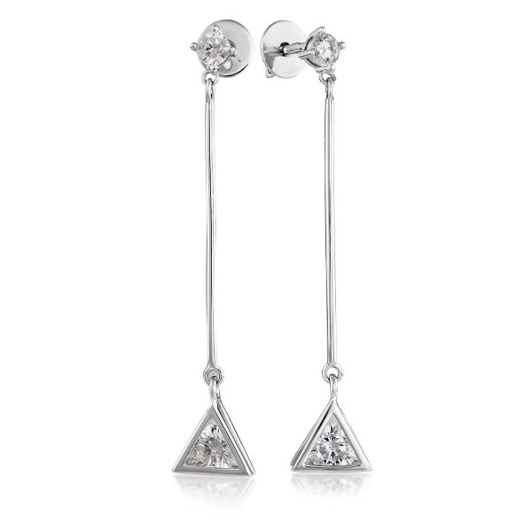 Серьги Галатея - Серебро 925, Фианит (арт. 3418.1)