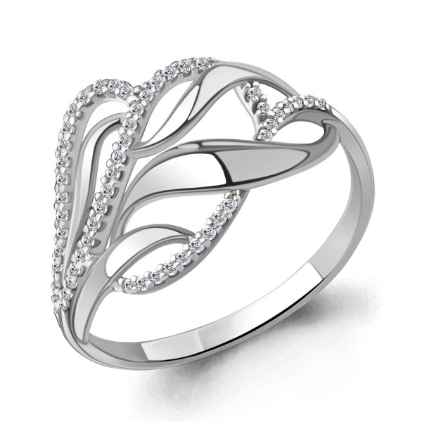 Кольцо Аквамарин - Серебро 925, Фианит (арт. 63562А.5)