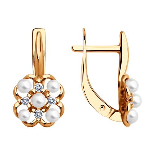 Серьги SOKOLOV - Серебро 925, Жемчуг культивированный, Фианит (арт. 92022774)