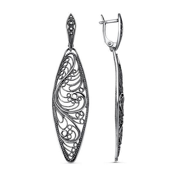 Серьги Красная пресня - Серебро 925 (арт. 33012440)