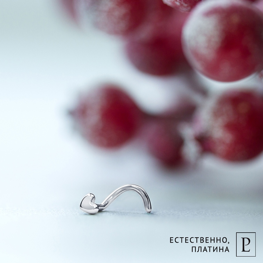 Пирсинг Platinum Lab. - Платина 950, Бриллиант (арт. ПП-222-00)