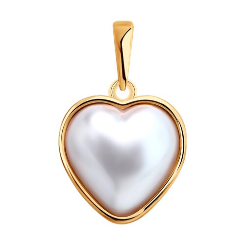 Подвеска SOKOLOV - Серебро 925, Жемчуг имитация (арт. 93030601)