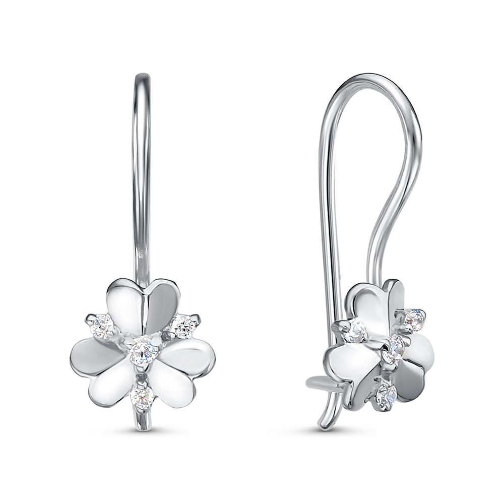 Серьги Иллада - Серебро 925, Фианит (арт. с122778)