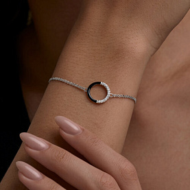 Браслет Diamant - Серебро 925, Фианит, Эмаль (арт. 94-150-00241-2)