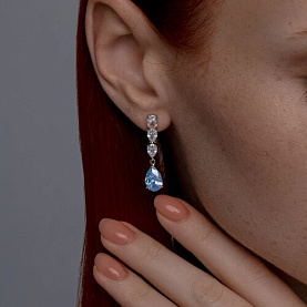 Серьги SOKOLOV - Серебро 925, Фианит (арт. 94026774)