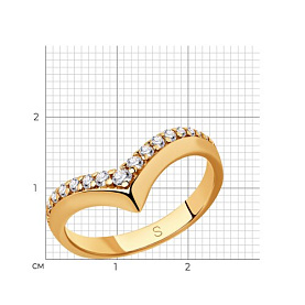 Кольцо SOKOLOV - Серебро 925, Фианит (арт. 93010802)