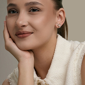 Серьги SOKOLOV - Золото 585, Фианит (арт. 0200924)