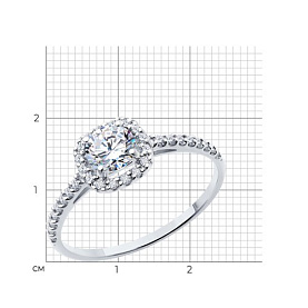 Кольцо Diamant - Золото 585, Фианит (арт. 52-110-02355-1)