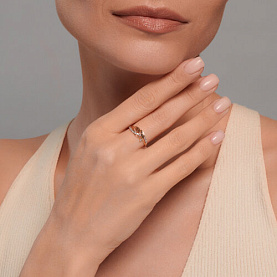 Кольцо SOKOLOV - Золото 375, Фианит (арт. 019071-4)