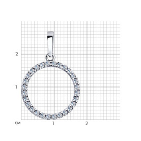 Подвеска SOKOLOV - Серебро 925, Фианит (арт. 94032261)