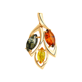 Подвеска Diamant - Серебро 925, Янтарь пресс. (арт. 93-330-00442-1)