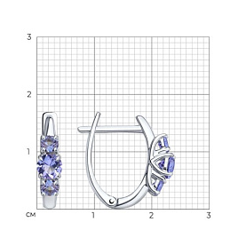Серьги SOKOLOV - Серебро 925, Танзанит (арт. 92025268)