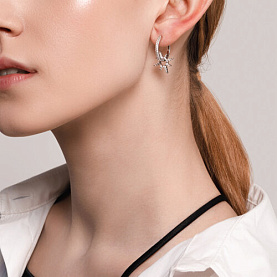 Серьги SOKOLOV - Серебро 925, Фианит (арт. 94025766)