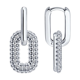 Серьги SOKOLOV - Серебро 925, Фианит (арт. 94027525)