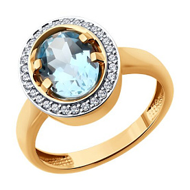 Кольцо SOKOLOV - Золото 585, Фианит (арт. 716426)