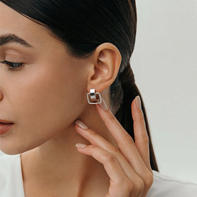 Серьги Аквамарин - Серебро 925 (арт. 33709.5)