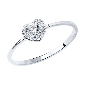 Кольцо SOKOLOV - Золото 585, Фианит (арт. 018982-3)