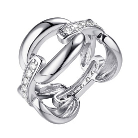 Кольцо FRESH - Серебро 925, Фианит (арт. CZ-R02917-X-W-X-X-W)