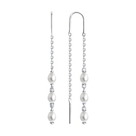 Серьги SOKOLOV - Серебро 925, Жемчуг культивированный (арт. 92022540)