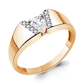 Кольцо Аквамарин - Серебро 925, Фианит (арт. 68787А.6)