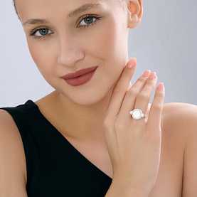 Кольцо Diamant - Серебро 925, Перламутр, Фианит (арт. 94-310-02314-1)