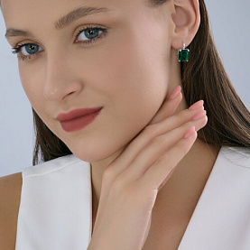 Серьги SOKOLOV - Серебро 925, Фианит (арт. 94027166-91)