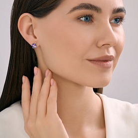 Серьги Diamant - Серебро 925, Swarovski (арт. 94-122-02383-3)