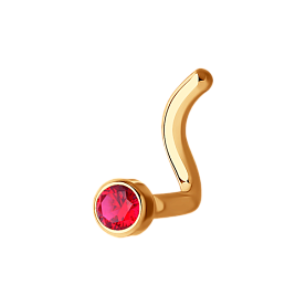 Пирсинг SOKOLOV - Золото 585, Синтетический рубин (арт. 060119)