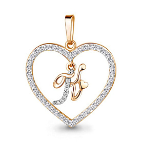 Подвеска Аквамарин - Серебро 925, Фианит (арт. 24691А.6)