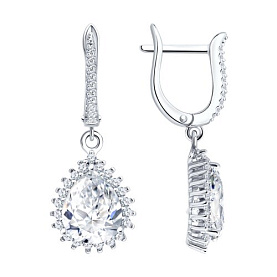 Серьги SOKOLOV - Серебро 925, Фианит (арт. 94027626-91)