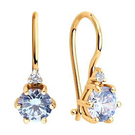 Серьги Diamant - Золото 585, Фианит (арт. 51-120-02810-1)