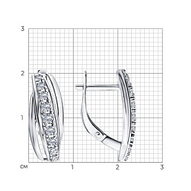 Серьги Diamant - Серебро 925, Фианит (арт. 94-120-00817-1)