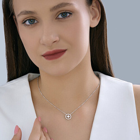 Колье SOKOLOV - Серебро 925, Фианит (арт. 94071285-91)