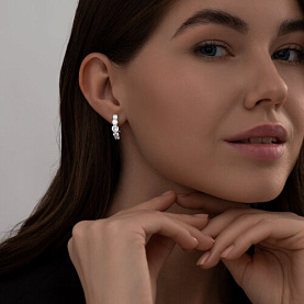 Серьги SOKOLOV - Серебро 925, Фианит (арт. 94025231)