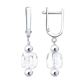 Серьги Diamant - Серебро 925, Стекло (арт. 94-121-00307-1)