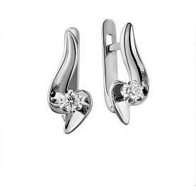 Серьги РИНГО - Золото 585, Бриллиант (арт. Зс-2671)