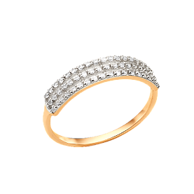 Кольцо ЮФ Династия - Золото 585, Фианит (арт. 000871-1102)