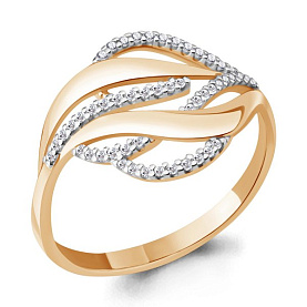 Кольцо Аквамарин - Серебро 925, Фианит (арт. 63567А.6)