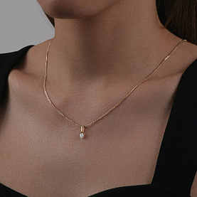 Подвеска Diamant - Золото 585, Фианит (арт. 51-130-01939-1)