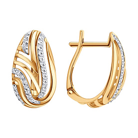 Серьги SOKOLOV - Золото 585, Фианит (арт. 0200798)