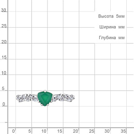 Кольцо Аквамарин - Серебро 925, Агат, Фианит (арт. 6954709А.5)