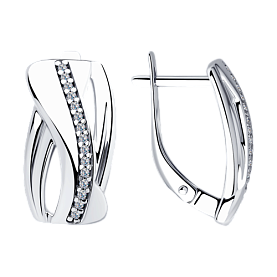 Серьги SOKOLOV - Серебро 925, Фианит (арт. 94023284)