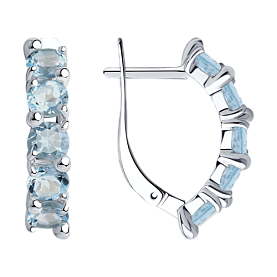 Серьги Diamant - Серебро 925, Топаз (арт. 94-320-00346-1)