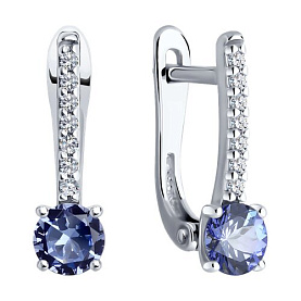 Серьги SOKOLOV - Серебро 925, Синтетический ситалл , Фианит (арт. 92023032)