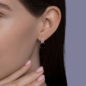 Серьги SOKOLOV - Золото 585, Агат, Фианит (арт. 728848)