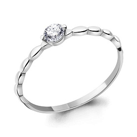 Кольцо Аквамарин - Серебро 925, Фианит (арт. 67177А.5)