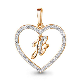 Подвеска Аквамарин - Серебро 925, Фианит (арт. 24694А.6)