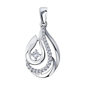 Подвеска Diamant - Серебро 925, Фианит (арт. 94-130-00725-1)